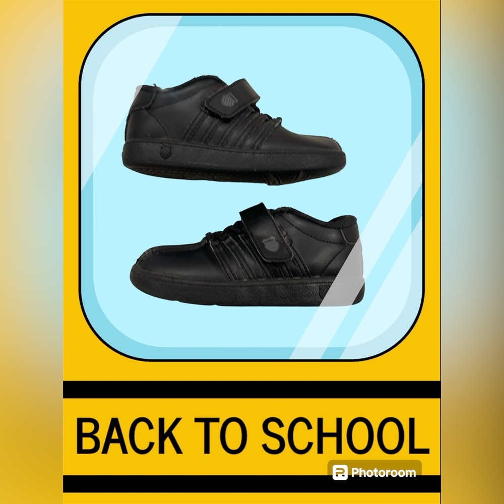 Swiss black school shoes kids size 9